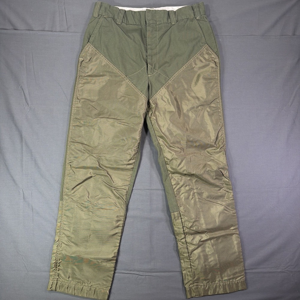 80s Duxbak Olive Green Chino Brush guard Double Knee Pants 32X30